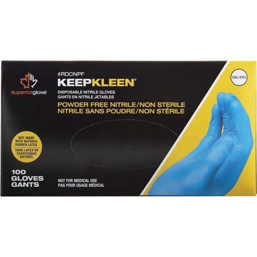 KeepKleen&reg; Disposable Glove, Small, Nitrile, 2.8-mil, Powder-Free, Blue Brunswick Fyr & Safety