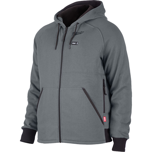 M12 Heated Hoodie Kit, Men's, 2X-Large, Grey, Polyester Brunswick Fyr & Safety