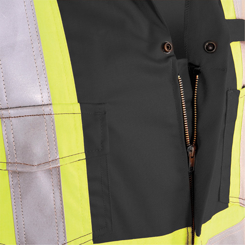 7702BK Combinaison ignifuge et r&eacute;sistant &agrave; l'arc &eacute;lectrique 88/12 FR-Tech, Taille 36, Noir, 9,7 cal/cm² Brunswick Fyr & Safety