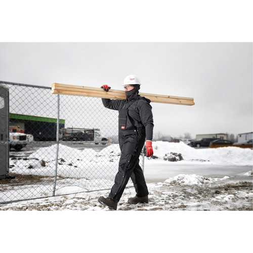 Salopette GridIron de longueur standard avec fermeture &agrave; glissi&egrave;re jusqu'&agrave; la cuisse, Hommes, Grand, Noir Brunswick Fyr & Safety