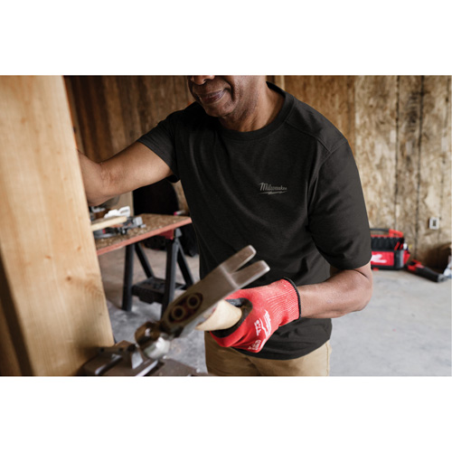 Hybrid Work Tee Shirt, Men's, Small, Black Brunswick Fyr & Safety