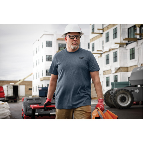 T-shirt de travail hybride, Hommes, Petit, Bleu Brunswick Fyr & Safety