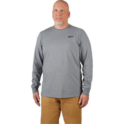 Hybrid Work Tee Shirt, Men's, Small, Grey Brunswick Fyr & Safety