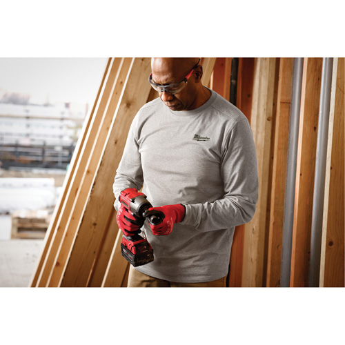 Hybrid Work Tee Shirt, Men's, Small, Grey Brunswick Fyr & Safety