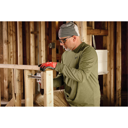 Hybrid Work Tee Shirt, Men's, Small, Green Brunswick Fyr & Safety