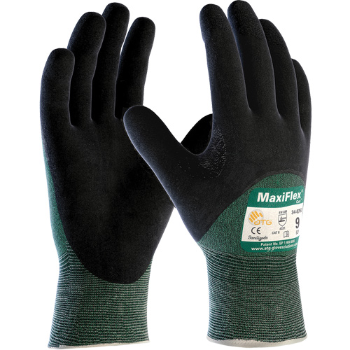 Gants sans coutures r&eacute;sistant aux coupures ATG MaxiFlex Cut, Taille Grand, Calibre 15, Rev&ecirc;tement Nitrile, Enveloppe en Fil technique, ASTM ANSI niveau A2/EN 388 niveau 3/EN 388 niveau B Brunswick Fyr & Safety