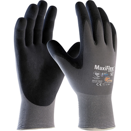 Gants compatibles avec les &eacute;crans tactiles ATG MaxiFlex Ultimate AD-APT, T-petit, R&ecirc;vetement Nitrile, Calibre 15, Enveloppe en Nylon/&eacute;lasthanne Brunswick Fyr & Safety