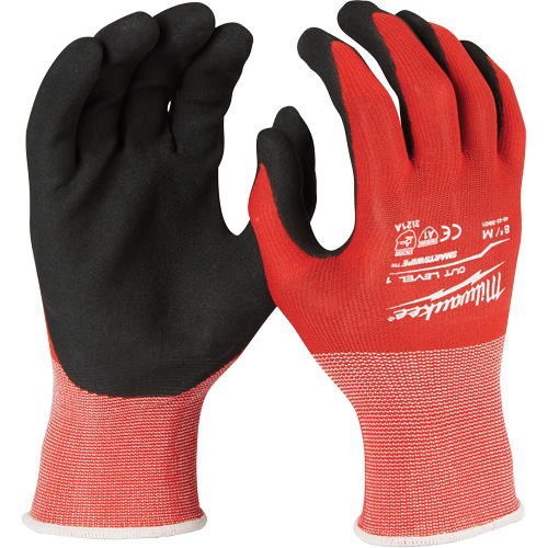 Cut-Resistant Gloves, Size Large, Nitrile Coated, Nylon/Lycra&reg; Shell, ANSI/ISEA 105 Level 1/EN 388 Level 1 Brunswick Fyr & Safety