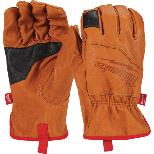 Leather Gloves, Small, Grain Goatskin Palm Brunswick Fyr & Safety