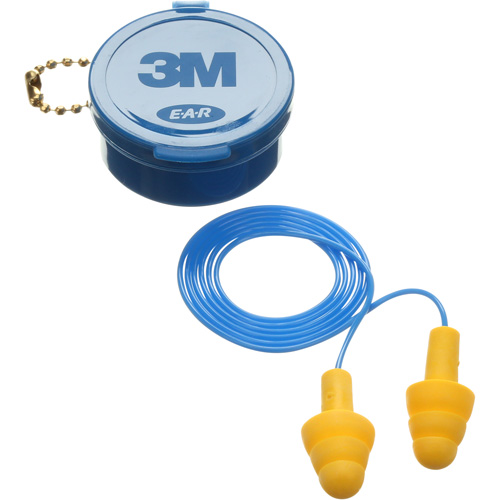 Bouchons d'oreilles pr&eacute;moul&eacute;s E-A-R Ultrafit, Avec cordon, Paire - Boîtier en plastique, 25 dB NRR, Taille unique Brunswick Fyr & Safety