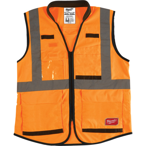 Veste de s&eacute;curit&eacute; haute performance, Orange haute visibilit&eacute;, 4T-Grand/5T-Grand Brunswick Fyr & Safety
