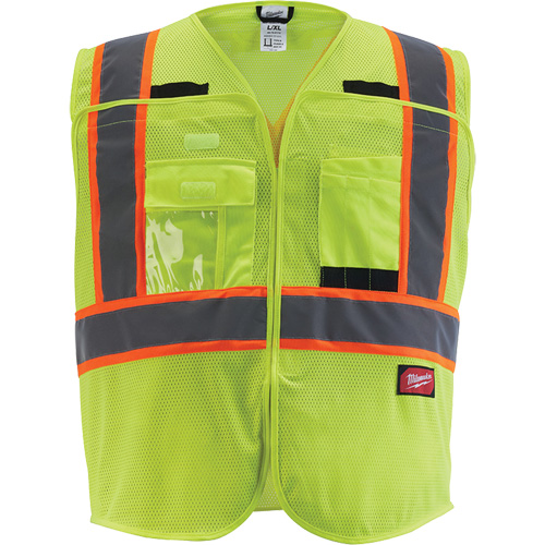 Flagman Safety Vest, High Visibility Lime-Yellow, Medium/Small Brunswick Fyr & Safety