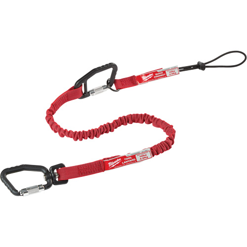 Quick-Connect Locking Tool Lanyard, Bungee, Carabiner/Loop Brunswick Fyr & Safety