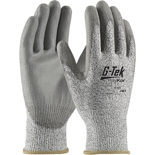 G-Tek&reg; PolyKor&reg; Cut-Resistant Glove, X-Small, 13 Gauge, Polyurethane Coated, ANSI/ISEA 105 Level 3 Brunswick Fyr & Safety