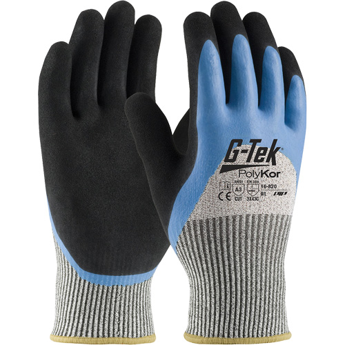 Gants isol&eacute;s r&eacute;sistants aux coupures G-Tek PolyKor, Taille Petit, Calibre 13, Rev&ecirc;tement Latex de caoutchouc, Enveloppe en Fil technique, ANSI/ISEA 105 niveau 3 Brunswick Fyr & Safety