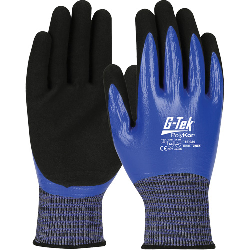 G-Tek&reg; PolyKor&reg; X7 Cut-Resistant Gloves, Size Small, 18 Gauge, Nitrile Coated, Engineered Yarn Shell, ANSI/ISEA 105 Level 4 Brunswick Fyr & Safety