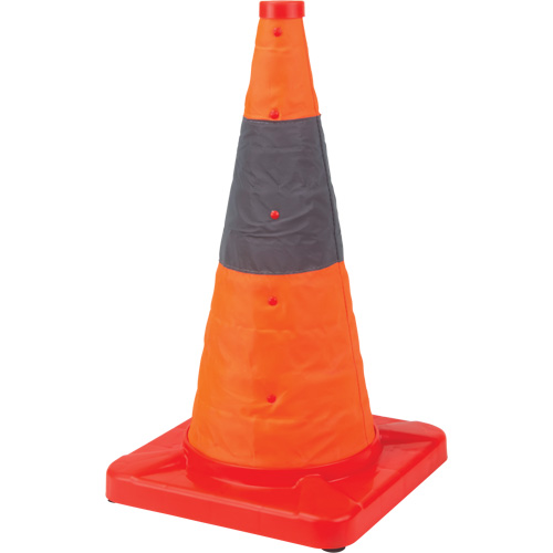 Collapsible Traffic Cone, 18" H, Orange Brunswick Fyr & Safety