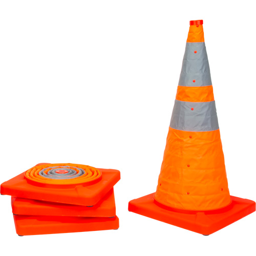 Collapsible Traffic Cone, 28" H, Orange Brunswick Fyr & Safety