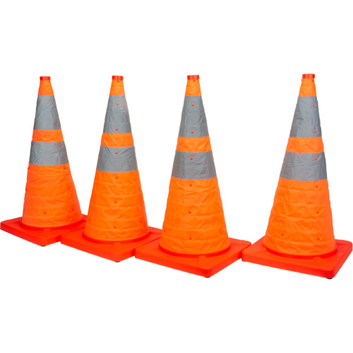 Collapsible Traffic Cone, 28" H, Orange Brunswick Fyr & Safety