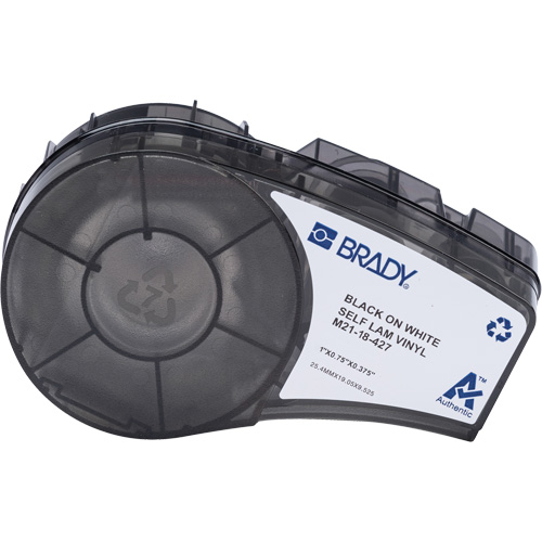 &eacute;tiquettes enveloppantes autoplastifiantes avec ruban, Noir Brunswick Fyr & Safety