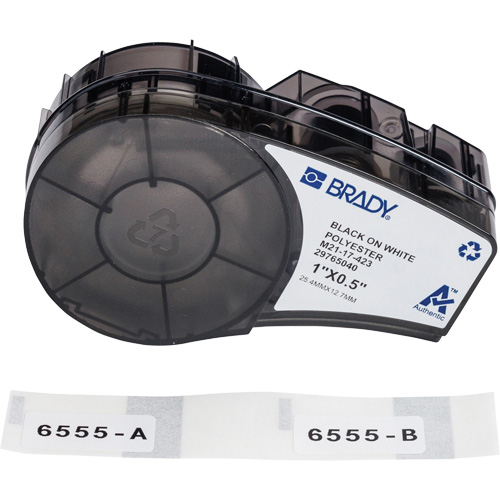 Harsh Environment Multi-Purpose Labels with Ribbon, Black Brunswick Fyr & Safety