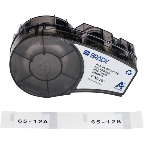 Harsh Environment Multi-Purpose Labels with Ribbon, Black Brunswick Fyr & Safety