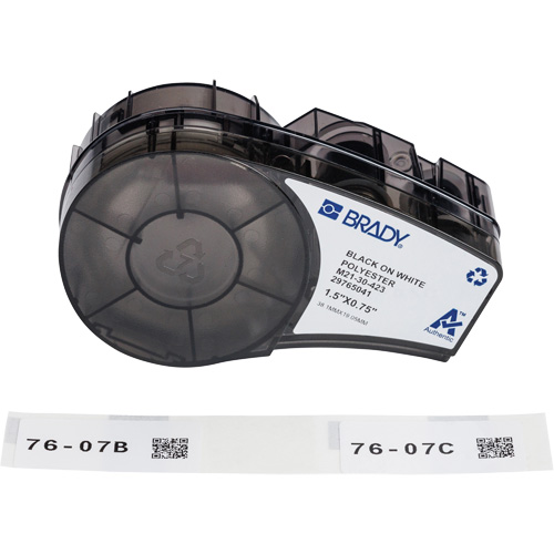 Harsh Environment Multi-Purpose Labels with Ribbon, Black Brunswick Fyr & Safety