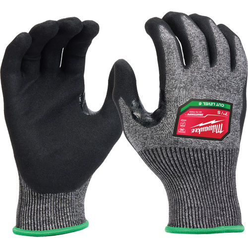 Gants enduits par trempage &agrave; dext&eacute;rit&eacute; &eacute;lev&eacute;e, Taille Petit, Calibre 18, Rev&ecirc;tement Nitrile, Enveloppe en Poly&eacute;thyl&egrave;ne, ASTM ANSI niveau A6/EN 388 niveau F Brunswick Fyr & Safety