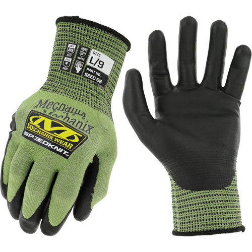 Gants r&eacute;sistants aux coupures SpeeKnit S2EC06, Taille Petit/7, Calibre 18, Rev&ecirc;tement Ur&eacute;thane, Enveloppe en PEHP/Tungst&egrave;ne, ASTM ANSI niveau A4/EN 388 niveau D Brunswick Fyr & Safety