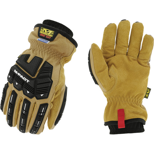 Coldwork Waterproof M-Pact&reg; Driver Gloves, 8, Grain Leather Palm, Elastic Cuff Brunswick Fyr & Safety