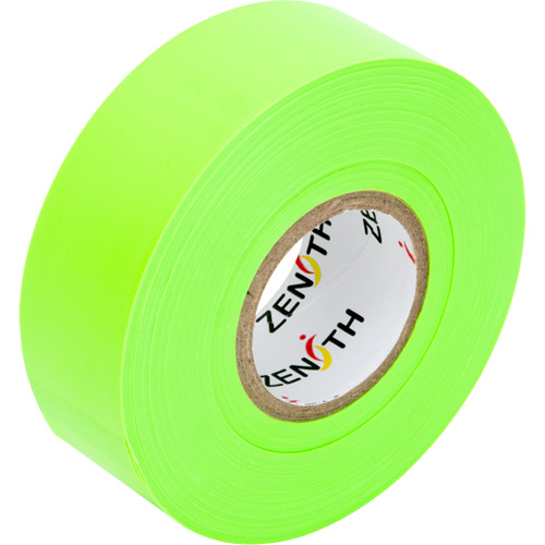 Flagging Tape, 1.1875" W x 164' L, Fluorescent Green Brunswick Fyr & Safety