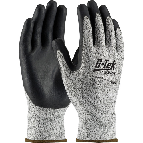 Gants r&eacute;sistants &agrave; la coupe G-Tek, Taille T-petit, Calibre 13, Rev&ecirc;tement Nitrile, Enveloppe en PolyKor, ASTM ANSI niveau A2/EN 388 niveau 3/EN 388 niveau B Brunswick Fyr & Safety