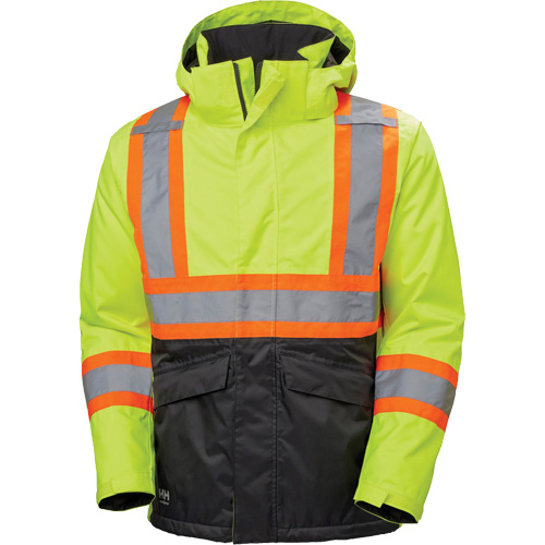 Alta Winter Jacket, Polyester, Black/High Visibility Lime-Yellow, Small Brunswick Fyr & Safety