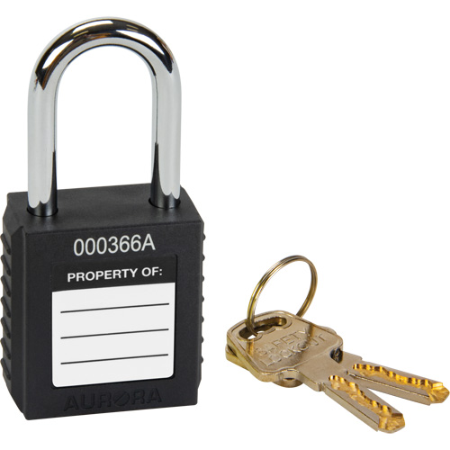 Lock for Lockouts, Safety Padlock, Keyed Different, Thermoplastic, 1-1/2" Width Brunswick Fyr & Safety