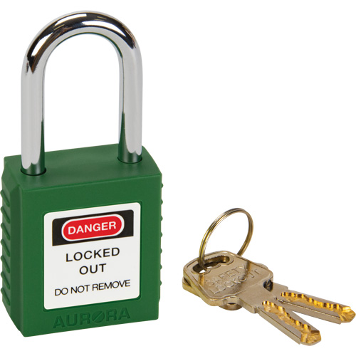 Lock for Lockouts, Safety Padlock, Keyed Different, Thermoplastic, 1-1/2" Width Brunswick Fyr & Safety