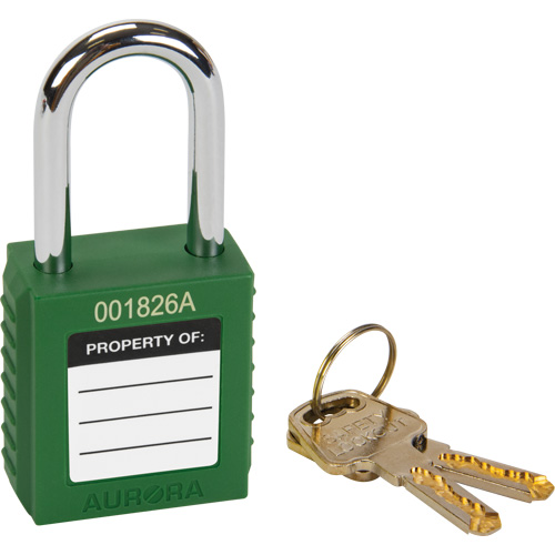 Lock for Lockouts, Safety Padlock, Keyed Different, Thermoplastic, 1-1/2" Width Brunswick Fyr & Safety