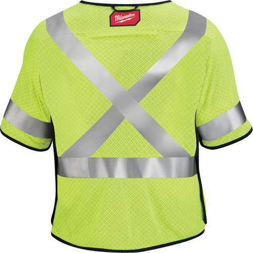 Breakaway Mesh Safety Vest, Black/High Visibility Lime-Yellow, Medium/Small Brunswick Fyr & Safety