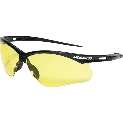 Safety Glasses, Amber Lens, Anti-Scratch, ANSI Z87+/Meets/Exceeds CSA Z94.3 Brunswick Fyr & Safety