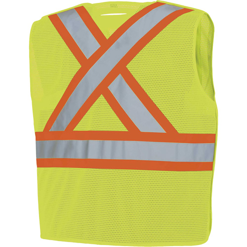 598P Tear-Away Mesh Safety Vest, High Visibility Lime-Yellow, Medium/Small, Polyester Brunswick Fyr & Safety