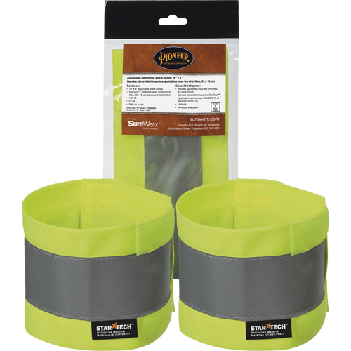 143A Bandes de cheville ajustables haute visibilit&eacute; Brunswick Fyr & Safety