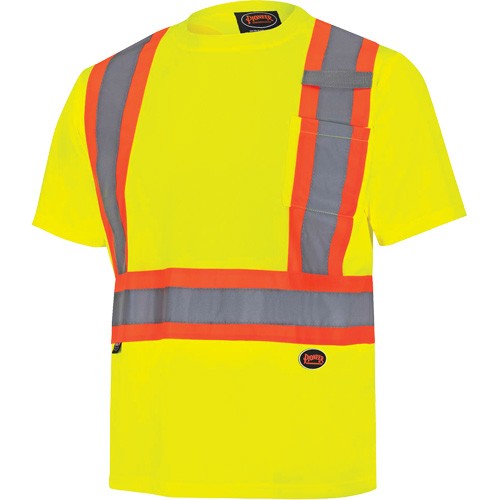 6991 Chandail de s&eacute;curit&eacute; en il-de-perdrix, Polyester, 3T-Grand, Jaune lime haute visibilit&eacute; Brunswick Fyr & Safety