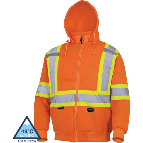 6924 Chandail &agrave; capuche, Petit, Orange haute visibilit&eacute; Brunswick Fyr & Safety
