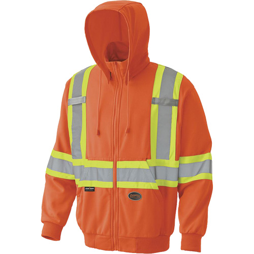 6940 Zip Style Hoodie, Small, High Visibility Orange Brunswick Fyr & Safety