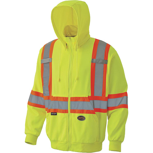 6941 Chandail capuche &agrave; fermeture &eacute;clair, T-petit, Jaune haute visibilit&eacute; Brunswick Fyr & Safety
