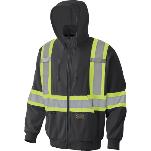 6942 Zip Style Hoodie, Small, Black Brunswick Fyr & Safety