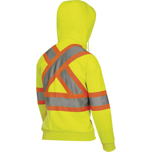 6925W Chandail &agrave; capuche avec fermeture &eacute;clair pour femme, T-petit, Jaune haute visibilit&eacute; Brunswick Fyr & Safety