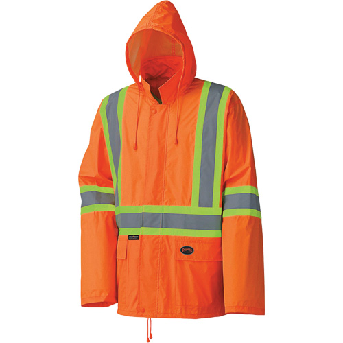 5598 Combinaison de pluie imperm&eacute;able et l&eacute;g&egrave;re, Polyester/PVC, Petit, Orange haute visibilit&eacute; Brunswick Fyr & Safety