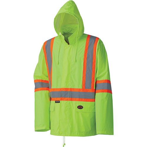 5599 Combinaison de pluie imperm&eacute;able et l&eacute;g&egrave;re, Polyester/PVC, T-petit, Jaune lime haute visibilit&eacute; Brunswick Fyr & Safety