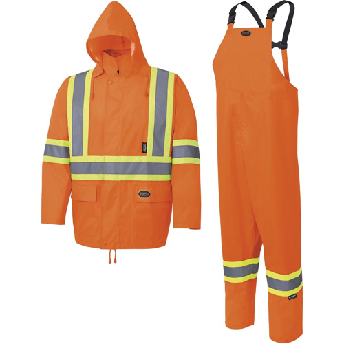 5618 Combinaison de pluie 150D, Polyester/Polyur&eacute;thane, Petit, Orange haute visibilit&eacute; Brunswick Fyr & Safety
