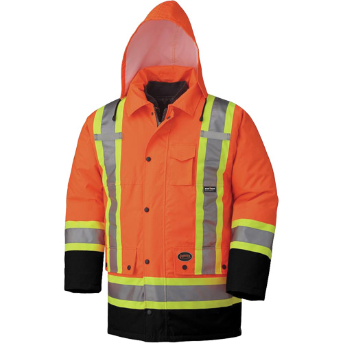 5020BB Waterproof 7-in-1 Safety Parka, High Visibility Orange, 2X-Large Brunswick Fyr & Safety
